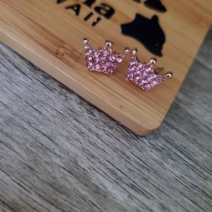 Pink Crown 👑 Earrings